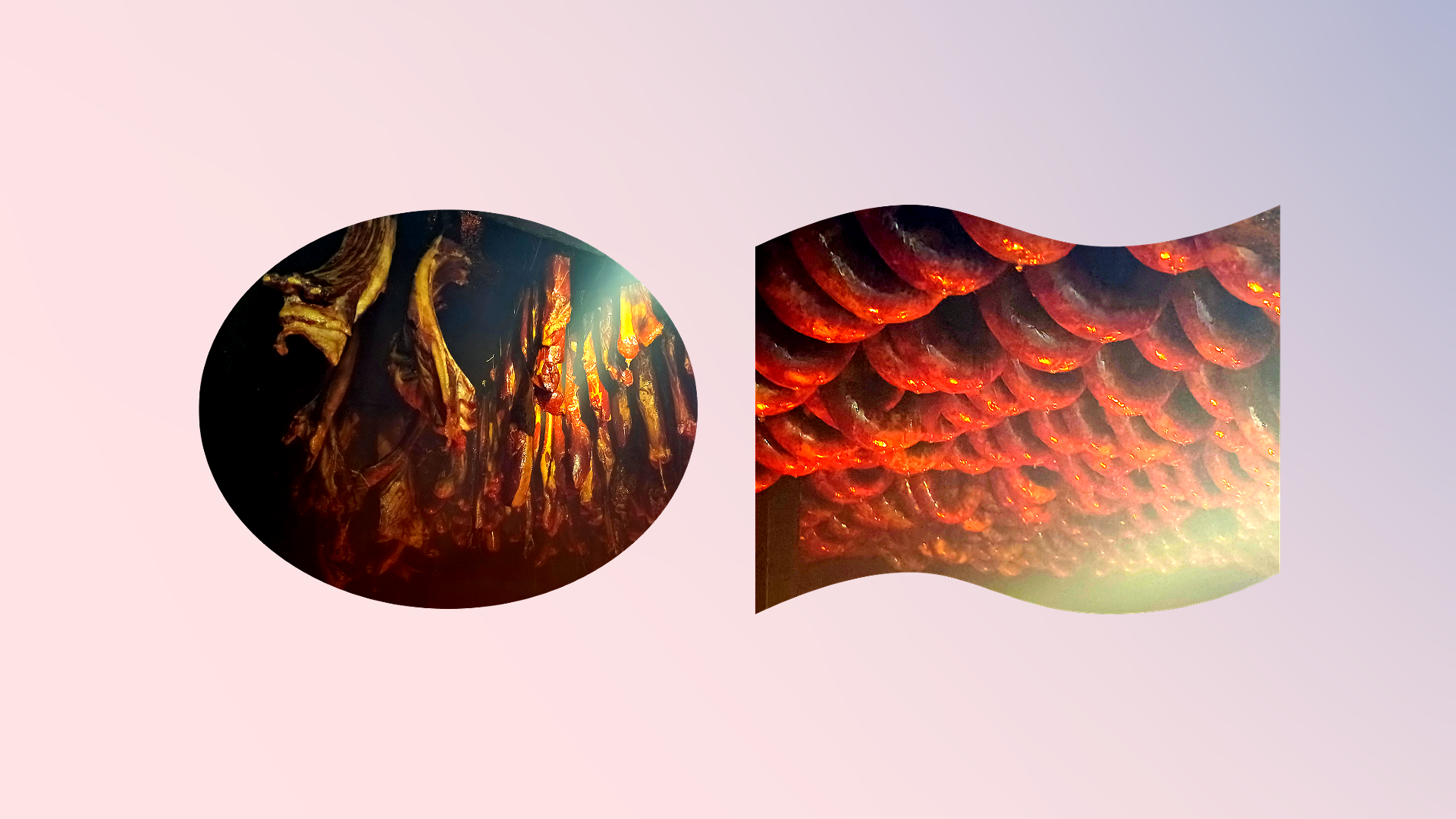 果木熏制加工过程