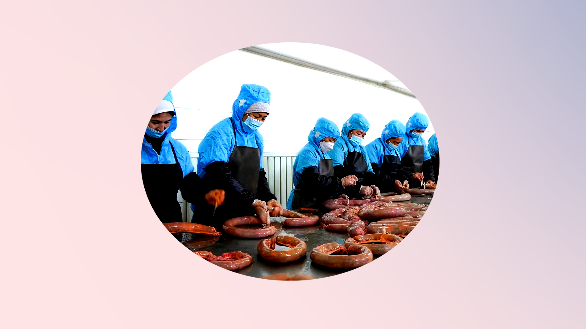 熏马肠灌肠加工